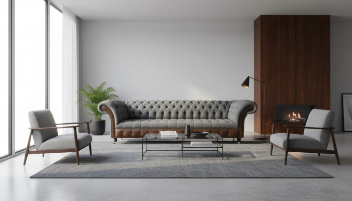 Angļu Chesterfield luksusa tekstila dīvāns, četrvietīgs dīvāns, polsterējuma dizaina auduma dīvāni.