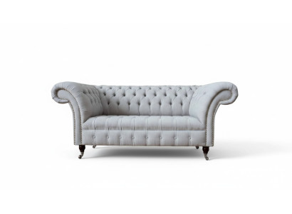 Chesterfield Luxury 2-mietnieka dīvāns Ar apdari Sofa Tekstils audums sofa Jauni