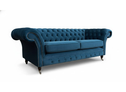 Dizainas Dīvāns 3 vietu dīvāns Polster Luxus Tekstilas Dīvāni Chesterfield Jauns