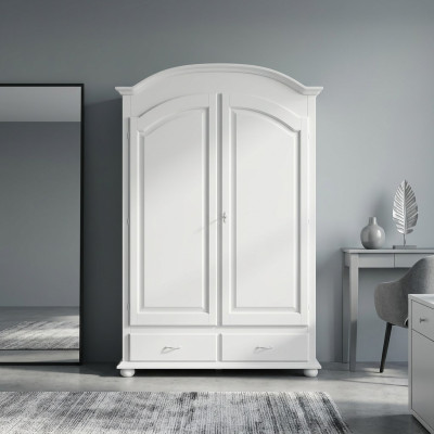 Skapis luksusa skapis Mēbeles Guļamistaba Koks Balts Iekārtojums