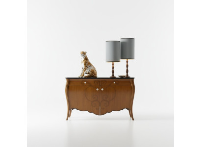 Sideboard Brūns koks Komodes Itāļu mēbeles Mēbeles Skapji