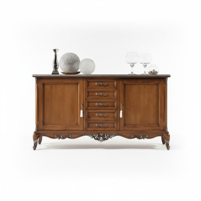 Sideboard Kommode Anrichte Massiv Holz Wohnzimmer Italien Schrank Möbel Plauktu komoda Komoda Masisks koks Viesistaba Itālijas skapis Mēbeles