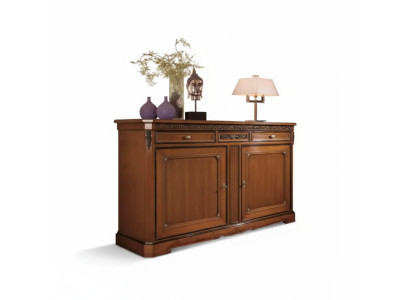 Sideboard Itāļu mēbeles Masīvs Dzīvojamā istaba Komoda Skapis Koks Jauni