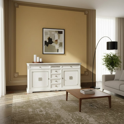 Sideboard Anrichte Massiv Holz Italien Schrank Möbel Kommode Wohnzimmer -> Sideboard Anrichte Masīvkoks Itālija Skapis Mēbeles Kumodē Dzīvojamā Istaba