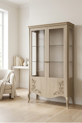 Virtuve koksne luksusa klasiska konsole dizaina mēbeles Itāļu beige.