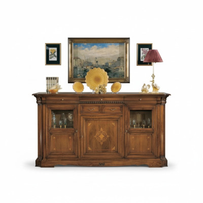 Sideboard dzīvojamā istaba, komoda ar kārtritēm, koka skapis brūns Jauns