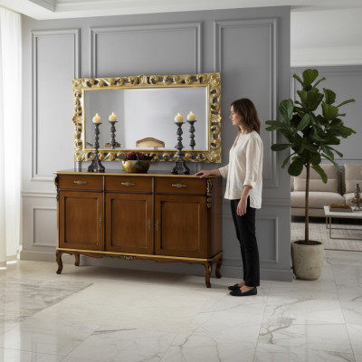 Sideboard koka Itālijas stila mēbeles luksusa komodas klasiskais jaunums