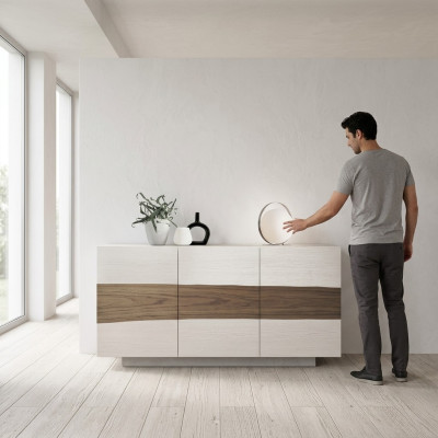 Sideboard koka komodas mēbeles dzīvojamā istaba baltas modernas skapis jauns