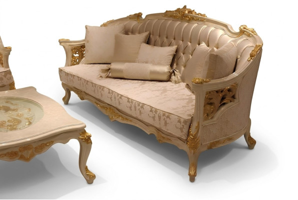 Izcili dzīvojamā istaba Deluxe Sofa 3 vietu Edlem Sofa Bēšas dzīvojamā istaba Sofa