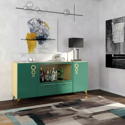 Sideboard Luxus jauns Zaļais konsols Sideboards Modernas dzīvojamās istabas skapji koka preces