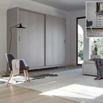 Guļamistabas skapis Materiāls koks Skapīša pelēks Moderns jauns