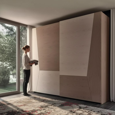 Skapis brūns guļamistabā Materiāls koks Skapī luxusāls Moderns