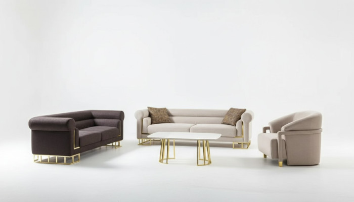 Sofas komplekts 3+1+1 sēdvietas Moderns dizains Dīvāns Jauna 3 gab. auduma piegāde