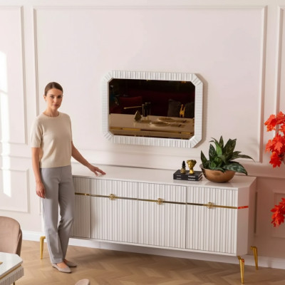 Sideboard Spiegel Dizaina Mēbeles Konsole Koksnes dzīvojamā istaba Dizainers