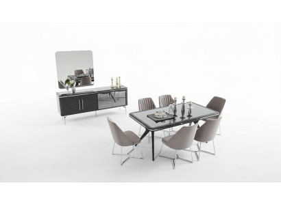 Pilnībā mēbeles virtuves dizainers sideboard luksusa ēdamgalds 4 krēsli