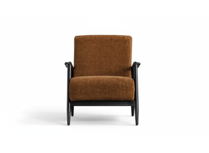 Brūns dzīvojamā istabas krēsls, vienpersoņu abžaks, auduma krēsla audums, jaunas mēbeles