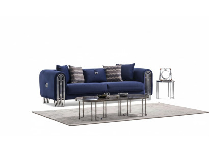 Dzīvojamā istaba Sofa 3 sēdvietu moderns dizains polsterēts tekstils mēbeles luksusa sofa