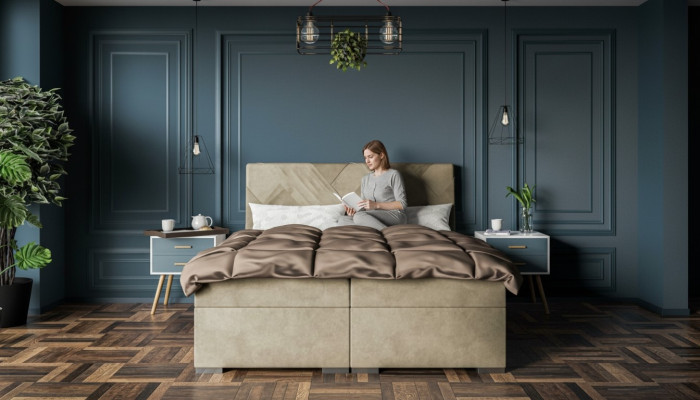 Luksusa gulta dizainera guļamistaba mūsdienīgi divguļamie gultas boxspring gultas.