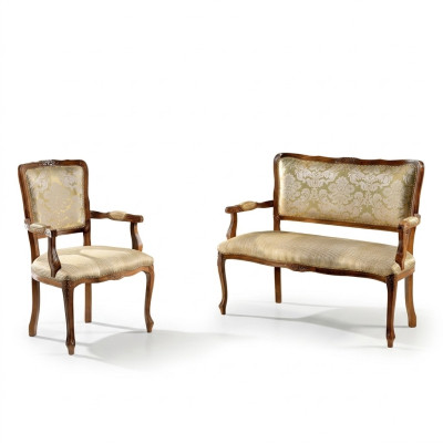 Sofas 3+3+1+1 Sēdvietu galds Sofa Sofas Krēsli Luksusa komplekts 5 gab.