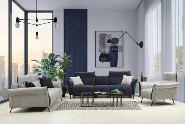 Sofas komplekts Dzīvojamās istabas dīvāns komplekts Polster mēbeles Luksusa krēsls Moderns dizains Jauns