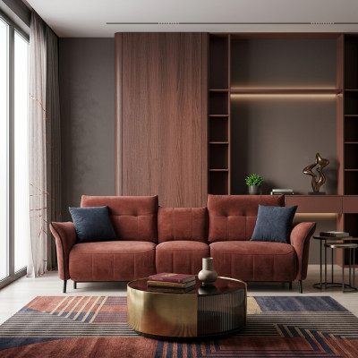 Dizainera dīvāns dzīvojamā istaba Jauns mīkstais dīvāns četrvietīgā sofa Moderna mēbele