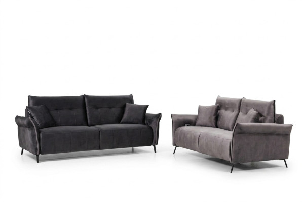 Sofas komplekts 2 gab. Dzīvojamā istaba 2 dīvāni Kanapes Trīsvietīgas modernas mēbeles