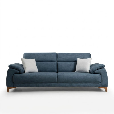 Dīvāns sofa Dzīvoklis Moderns Mēbeles Trīsvietīgs Zils Pārklāts dīvāns Dizains