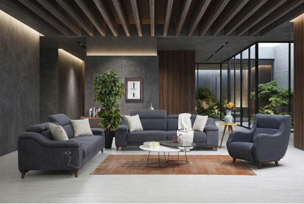 Sofas komplektā Moderns viesistaba Tekstils Dīvāns Luksusa apģērbs