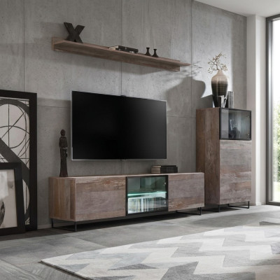 TV stendes Modernais plaukts Dzīvojamā istaba Dizains Mēbeles Wohnwand Möbel
