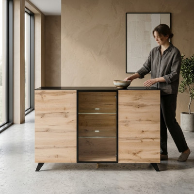 Koka komode Moderns dizains Sideboards viesistaba Iekārtojums Jauns