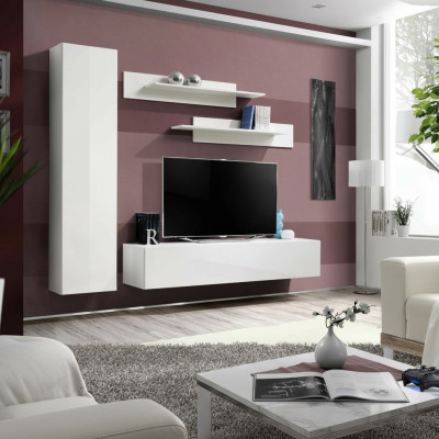 Dzīvojamā siene baltā TV stends dizainera mēbeles dzīvojamā istaba sienas plaukti