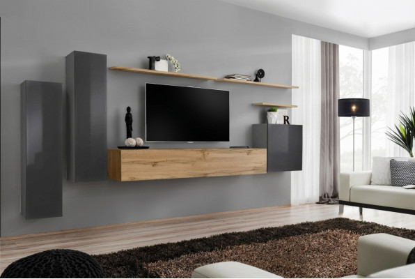 Dizainera viesistaba mēbeles Luxus TV stends Kokgalds Sienas plaukts Pilnīgi jauns