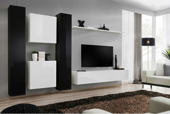 Baltā sienas ietvari dizainera dzīvojamai istabai TV stends Sideboard