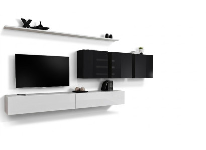 Baltā siena 2x TV statīvs sideboard viesistabas mēbeleienas skapis dizainers