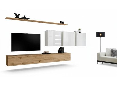 Pilnīgs komplekts dzīvojamai sienai moderns TV stends sideboard iekārtojums dizains sienas plaukts