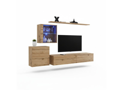 Dzīvojamās sienas moderns TV statīvs dzīvojamā istabas mēbeles dizains sienu plaukti komplektā