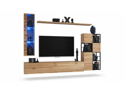 Koka mēbeles Braun dizains TV sienas stends Mēbeļu komplekts dzīvojamā istaba