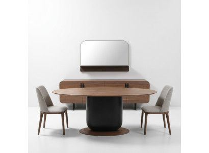 Ēdamistabas komplekts 6 gab Esstisch Stühle Ess Gruppe Sideboard Anrichte Mēbeles