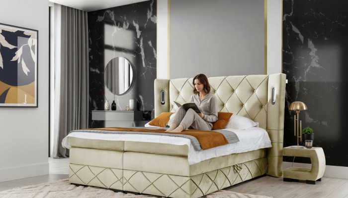Beļģijas chesterfield gultasistaba naktsgalži luksusa mēbeles