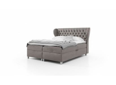 Chesterfield divvietīga gulta, luksusa guļamistabas mēbeles, moderns gulta ar polsteri.