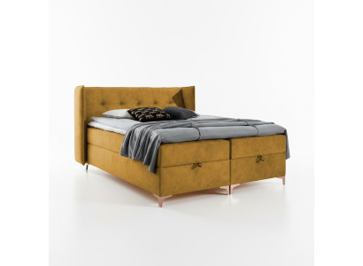 Gulta 160x200 cm luksusa dizaina mēbeles guļamistabai divguļamā gulta boxspring jauna