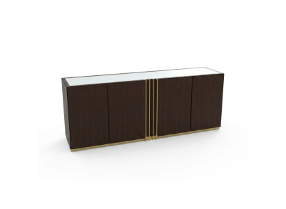 Dzīvojamā istaba Komoda Lowboard brūna Sideboard Koks Moderns Mēbeles 208x49x80cm