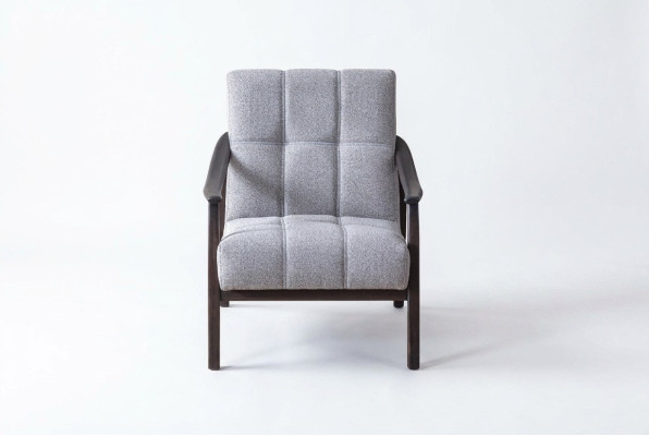 Dizaineru pelēka krēsla dzīvojamo istabu mēbeles Luksusa koka karkass Jauns