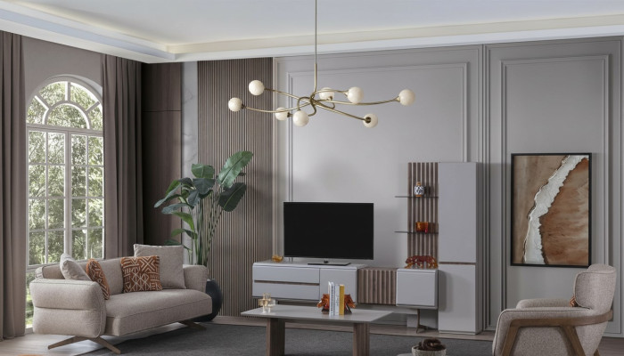 Dzīvojamā istaba komplekts Mēbeles Sofa Dīvāns Komplekts 5 gab.