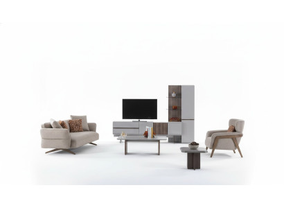 Dzīvojamā istaba komplekts Mēbeles Sofa Dīvāns Komplekts 5 gab.