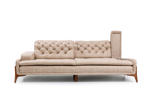 Moderns dīvāns 3-vietīgs dizainers beige krāsā Stils 240 cm dzīvojamā istaba beige dīvāni