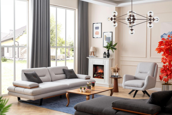 Moderns Sofasets 3 + 1 sēdvietas un stūra dīvāns L-formas dizainera mēbeles jaunas