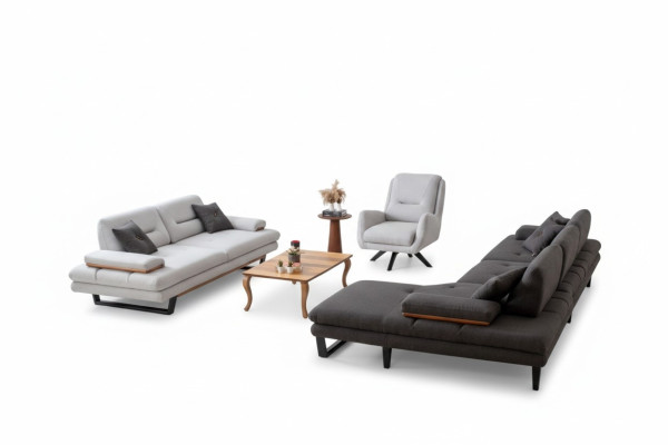 Moderns Sofasets 3 + 1 sēdvietas un stūra dīvāns L-formas dizainera mēbeles jaunas