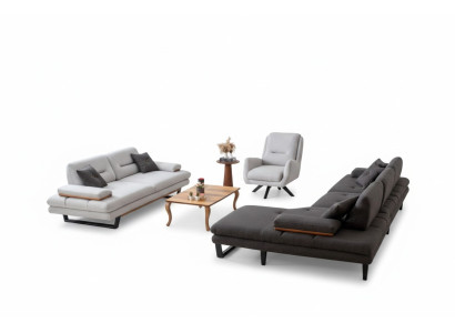 Moderns Sofasets 3 + 1 sēdvietas un stūra dīvāns L-formas dizainera mēbeles jaunas