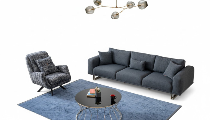 Sofa komplekts 4+1 sēdvietas luksusa komplekts dīvāns krēsli audums polsterējums